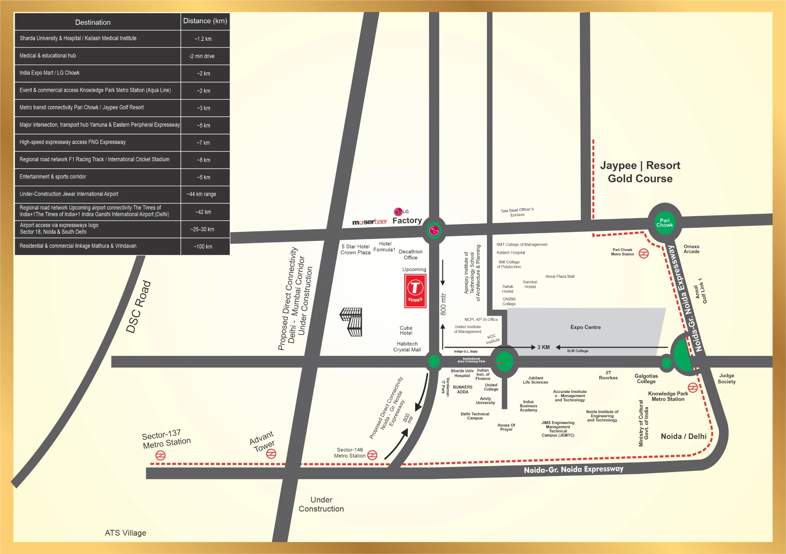 Map showing the layout, highlighting location connections.